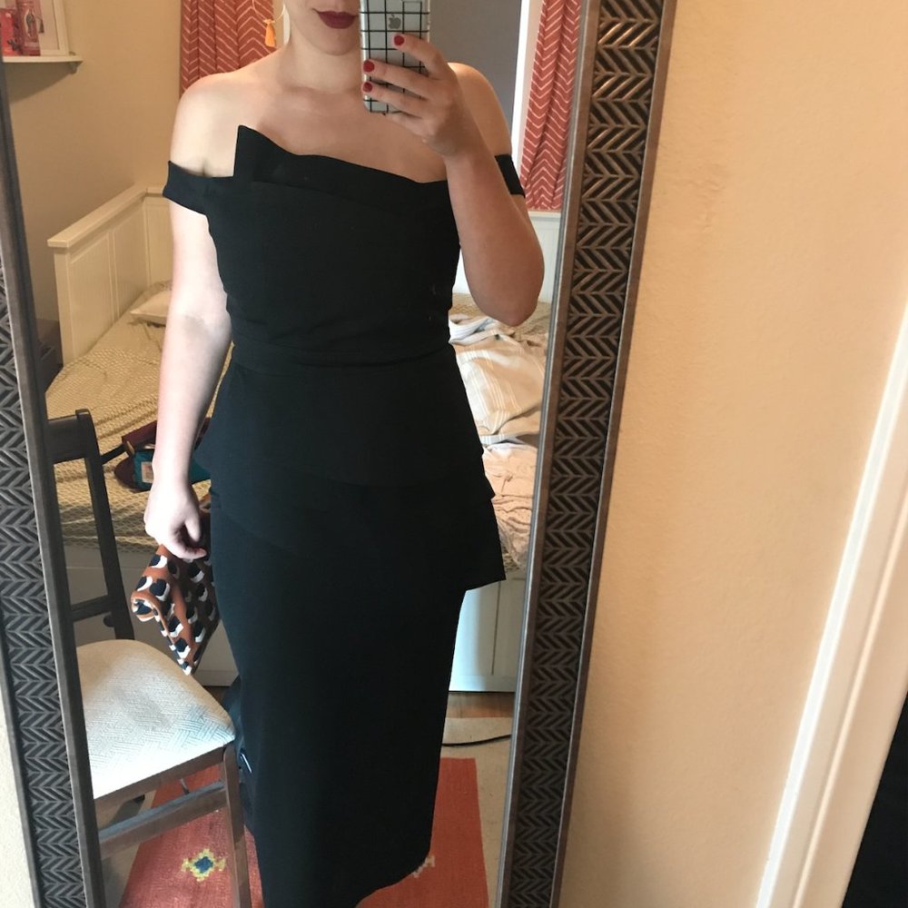 Black Structured Few Moda Dress - Broken Zipper Size: L